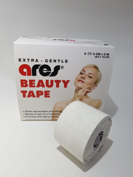 Корейски Кинезио Тейп за Лице Ares Beauty Tape (5 см х 5 м) – Премиум Естетичен Тейпинг - Img 2