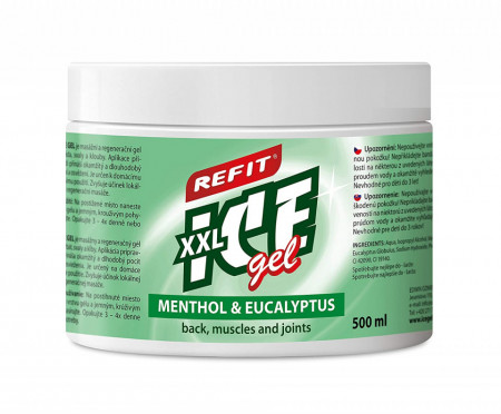 Охлаждащ гел Refit Ice Gel Menthol & Eucalyptus 500 ml–при много силна болка с незабавен и дълготраен ефект от световноизвестния Карлови Вари