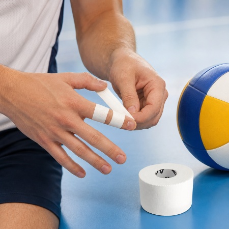 Bandă Rigidă Sportivă Athletic Tape AresPro 3.8cm x 10m – Bandă Neelastică Premium din Bumbac pentru Imobilizare și Taping Funcțional - Img 4
