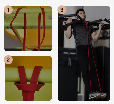 Bandă Elastică de Antrenament Power Band Red 7-30 kg – Elastic Profesional pentru Fitness, Crossfit și Kinetoterapie - Img 4