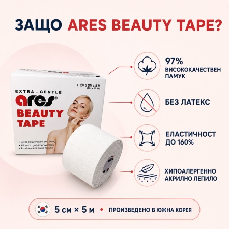 Banda faciala Ares Beauty Tape (Coreea de Sud) 5 cm x 5 m. - Img 3