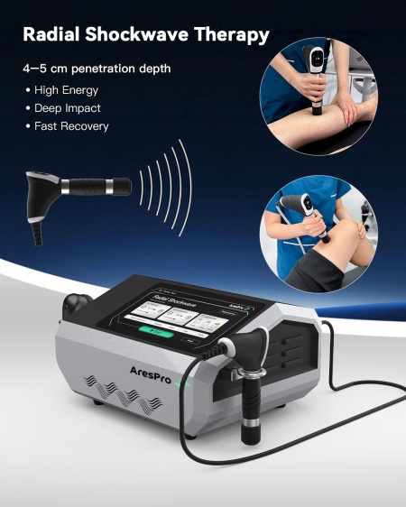 Dispozitive pentru terapie cu unde de șoc și ultrasunete AresPro Shockwave &amp; Ultrasunete 2 în 1 - Img 7
