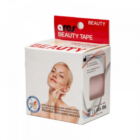 Корейски Кинезио Тейп за Лице ARES BEAUTY GENTLE (5см/5м) – За Чувствителна Кожа и Лифтинг - Img 2