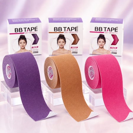 Корейски Памучен Кинезио Тейп за Лице BBTAPE (5см х 5м) – Премиум Лента от Органичен Памук за Лифтинг Ефект - Img 5