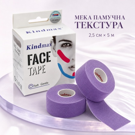 Bandă Kinesio pentru față Kindmax 2,5 cm * 10 m - Img 5