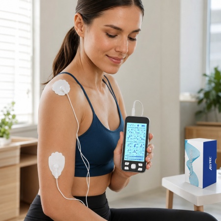 Electrostimulator Muscular TENS/EMS AresPro – 4 Canale, 24 Programe - Img 2