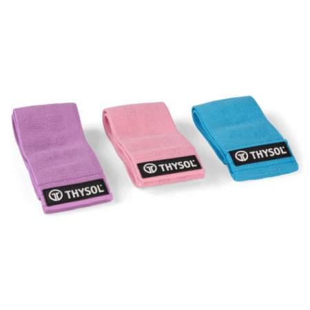 Set de elastice de antrenament pentru femei cu invelis textil / 3 piese