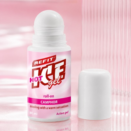 Загряващ и охлаждащ гел рол-он Refit Ice Gel Camphor &amp; Methyl Salicylate – 80 ml - Img 2