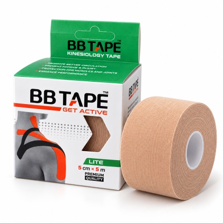 Кинезио Тейп за Чувствителна Кожа BBTape LITE (5см х 5м) – Хипоалергенна Лента за Деца, Лице и Тяло - Img 5