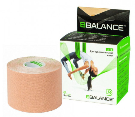 Bandă kinesio pentru piele sensibilă BBTape™ LITE 5 cm × 5 m (Coreea de Sud)