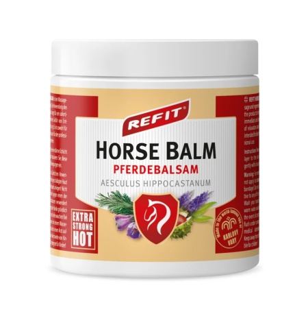 Refit Horse Balm Extra Strong HOT XXL 230 ml - Силно затоплящ с планинска арника, болкоуспокояващ гел, арника, ефективен болкоуспокояващ гел, незабавен и дълготраен ефект, за гръб, мускули