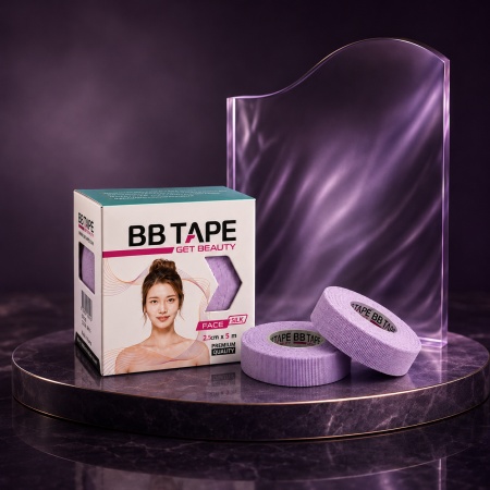 Копринен Кинезио Тейп за Лице BBTAPE™ (2,5 см * 10 м) – Професионален Лифтинг от Южна Корея - Img 5