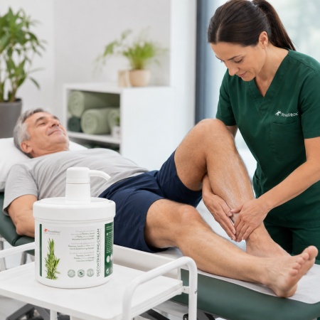Масажен крем за схващане, крампи и умора Rehabmedic 500 мл - Img 6