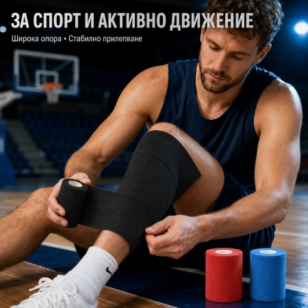 Самозалепващ бинт (Кобан) Kindmax Lap 10 см х 4.6 м - Img 2