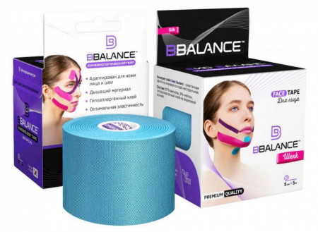 Banda Kinesio de mătase BB FACE TAPE™5 cm × 5 m (Coreea de Sud) - Img 3