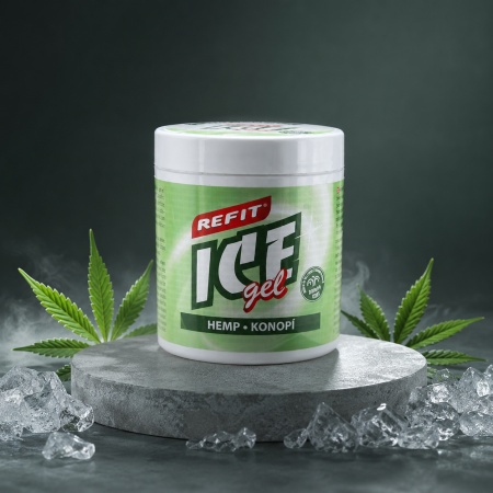 Силен масажен и регенериращ гел Refit Ice gel Cannabis Konop 230 ml - Img 5