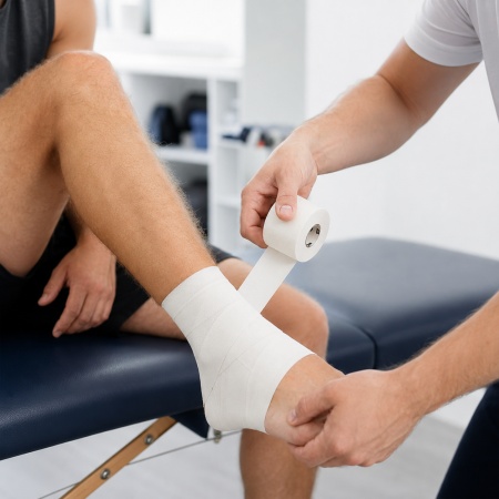 Bandă Rigidă Sportivă Athletic Tape AresPro 3.8cm x 10m – Bandă Neelastică Premium din Bumbac pentru Imobilizare și Taping Funcțional - Img 3
