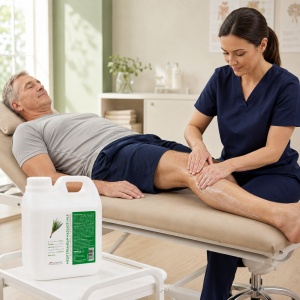 СРЕДИЗЕМНОМОРСКО МАСАЖНО МЛЯКО RehabMedic – 1 литър (Стимулиращ термо гел-балсам) - Img 3
