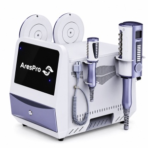 Aparat HIEMT + RF AresPro cu 2 aplicatoare și 2 capete pentru masaj cu role și vibrații pentru față și corp