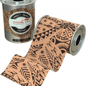 Bandă Biomecanică Dynamic Tape Tattoo 7.5cm x 5m – Bandă Elastică Profesională cu Design Tatuaj pentru Articulații Mari