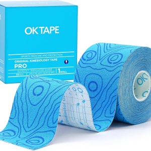 Кинезио тейп лента OK TAPE PRO 5см х 5м, син+син