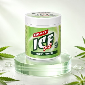 Силен масажен и регенериращ гел Refit Ice gel Cannabis Konop 230 ml