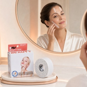 Bandă Kinesiologică Facială Ares Beauty Tape 2.5cm x 10m – Bandă Premium Coreeană pentru Lifting, Riduri și Estetică Facială - Img 3