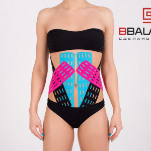 Bandă Kinesiologică pentru Drenaj Limfatic BB LYMPH TAPE™ 7.5cm x 5m – Bandă Perforată Premium Anticelulitică și Remodelare Corporală - Img 2