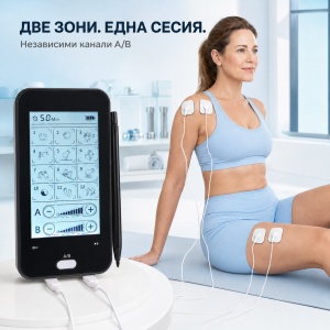 Electrostimulator Muscular TENS & EMS AresPro cu Touchscreen, 24 Moduri și 2 Canale Independente - Img 6
