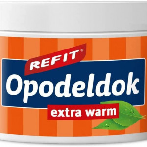Балсам със затоплящ ефект при болка Refit Opodeldok Hot 500 ml с високо съдържание на естествени екстракти