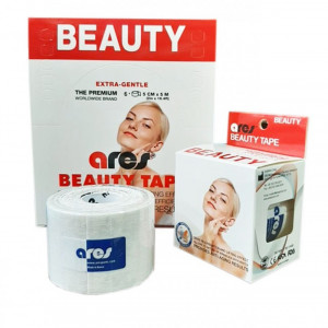 Корейски Кинезио Тейп за Лице Ares Beauty Tape (5 см х 5 м) – Премиум Естетичен Тейпинг