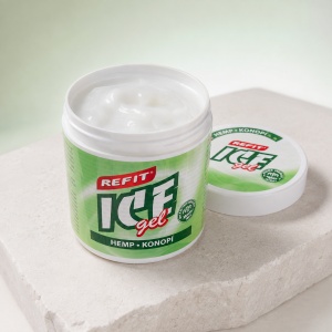 Силен масажен и регенериращ гел Refit Ice gel Cannabis Konop 230 ml - Img 2