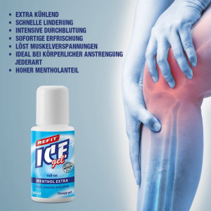 Refit Ice Gel Menthol Extra 80ml. Roll-on – gel răcoritor pentru dureri foarte puternice cu efect imediat și de lungă durată de la renumitul Karlovy Vary - Img 3