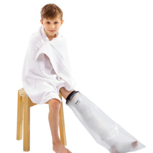 Protecție Impermeabilă Gips pentru Copii (Picior și Gambă) – Husă Etanșă pentru Baie și Duș, Reutilizabilă
