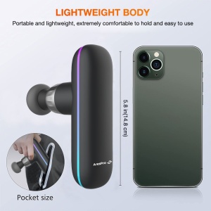 Mini pistol de masaj profesional AresPro TM305, pentru recuperare si tonifiere musculara, anticelulitica, pentru zonele musculare - Img 2