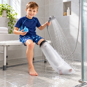 Protecție Impermeabilă Gips pentru Copii (Picior și Gambă) – Husă Etanșă pentru Baie și Duș, Reutilizabilă