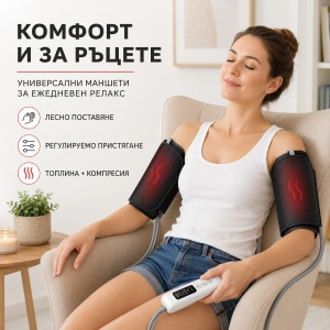 Масажор за крака и ръце с топлинна въздушна компресия AresPro - Img 3