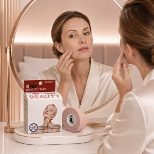 Bandă Kinesiologică Facială Ares Beauty Tape 2.5cm x 10m – Bandă Premium Coreeană pentru Lifting, Riduri și Estetică Facială - Img 4