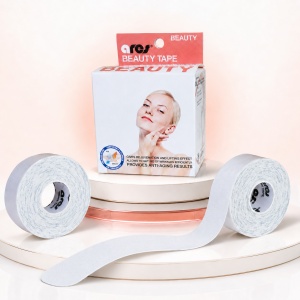 Bandă Kinesiologică Facială Ares Beauty Tape 2.5cm x 10m – Bandă Premium Coreeană pentru Lifting, Riduri și Estetică Facială