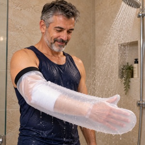 Protecție Impermeabilă Gips pentru Braț Integral (Adulți) – Husă Etanșă Reutilizabilă pentru Baie și Duș