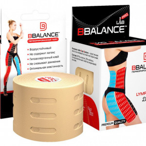 Banda Kinesio BB LYMPH TAPE™ 5 cm × 5 m albastru (Coreea de Sud)