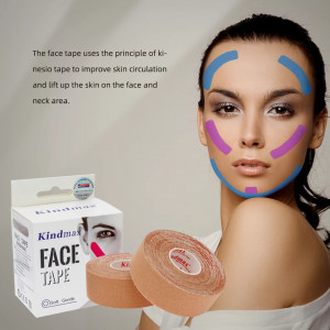 Bandă Kinesio pentru față Kindmax 2,5 cm * 10 m - Img 3