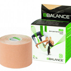 Bandă Kinesiologică pentru Piele Sensibilă BBTape LITE 5cm x 5m – Bandă Hipoalergenică din Bumbac pentru Copii, Față și Corp
