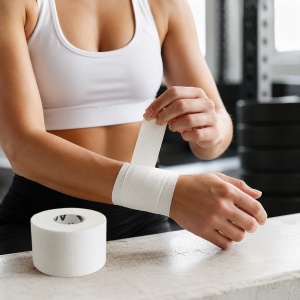 Bandă Rigidă Sportivă Athletic Tape AresPro 3.8cm x 10m – Bandă Neelastică Premium din Bumbac pentru Imobilizare și Taping Funcțional - Img 2