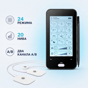 Electrostimulator Muscular TENS & EMS AresPro cu Touchscreen, 24 Moduri și 2 Canale Independente - Img 4