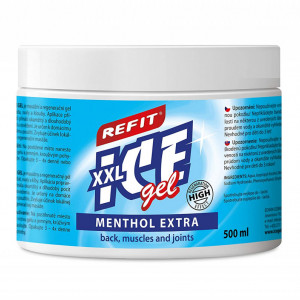Refit Ice Gel Menthol Extra 500 ml. – охлаждащ гел при много силна болка с незабавен и дълготраен ефект от световноизвестния Карлови Вари