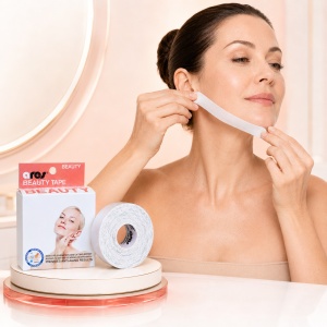Bandă Kinesiologică Facială Ares Beauty Tape 2.5cm x 10m – Bandă Premium Coreeană pentru Lifting, Riduri și Estetică Facială - Img 2