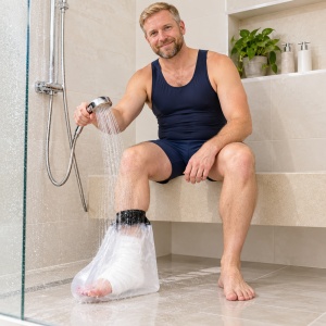 Protecție Impermeabilă Gips pentru Picior și Glezină (31 cm) – Husă Etanșă pentru Baie și Duș, Adulți - Img 2