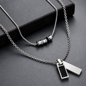 Set 2 Coliere Bărbați din Oțel Inoxidabil - Accesorii Masculine