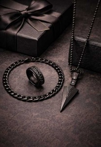 Set Accesorii Bărbați Negru – Cadou Modern Pentru El